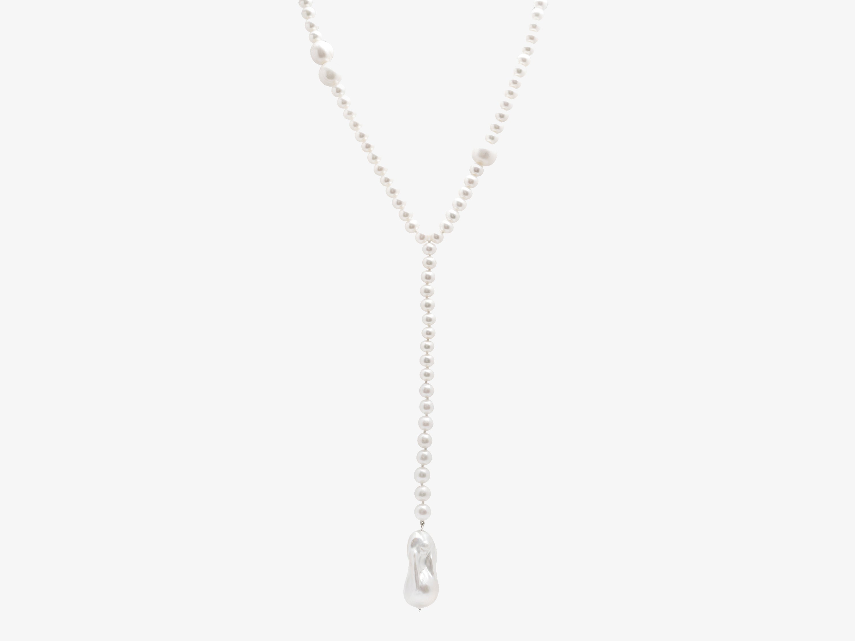 Cap Ferret 14k Gold Fresh Water Baroque Pearl "Y" Necklace