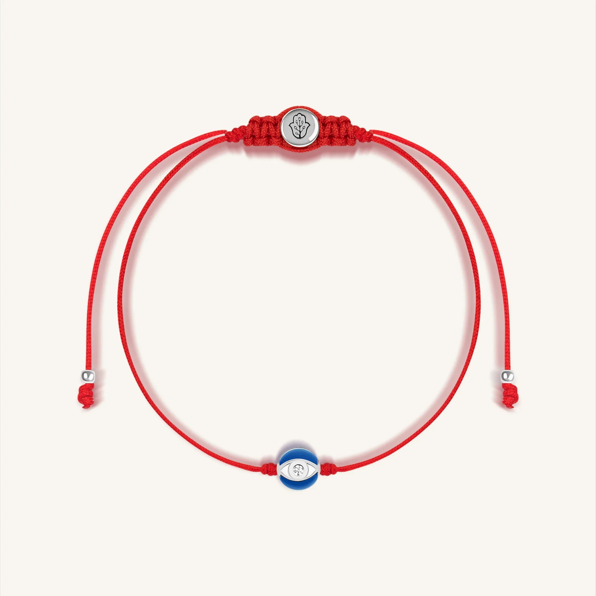 Super Guardian - Navy Enamel Evil Eye Red String Bracelet