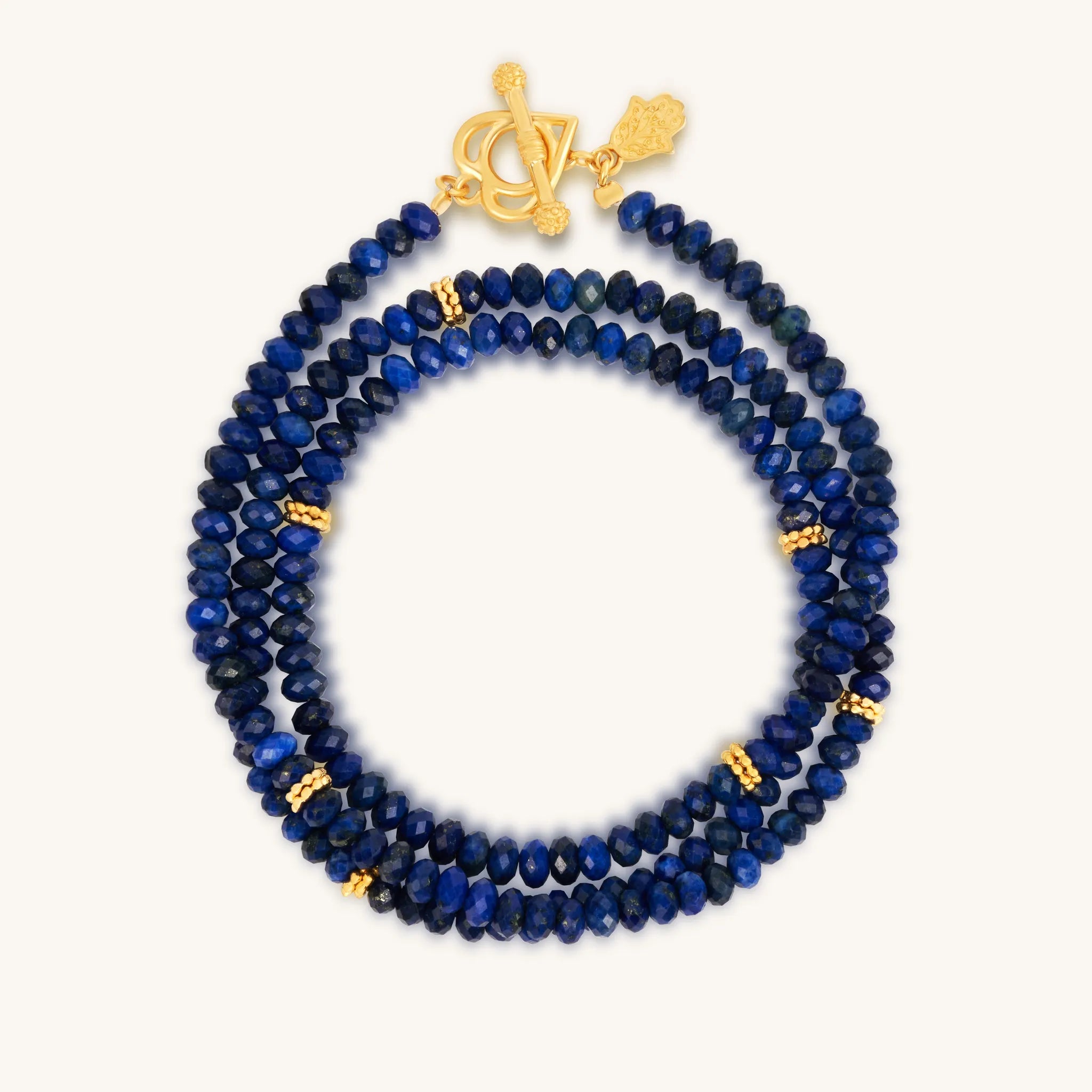 Peaceful Heart Lapis Lazuli Wrap Bracelet