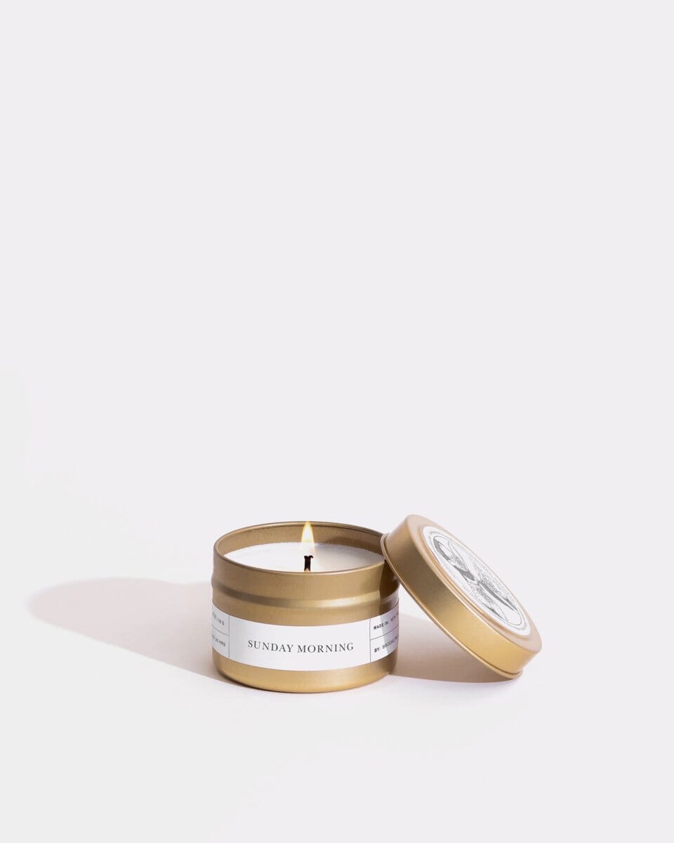 Sunday Morning Gold Travel Candle