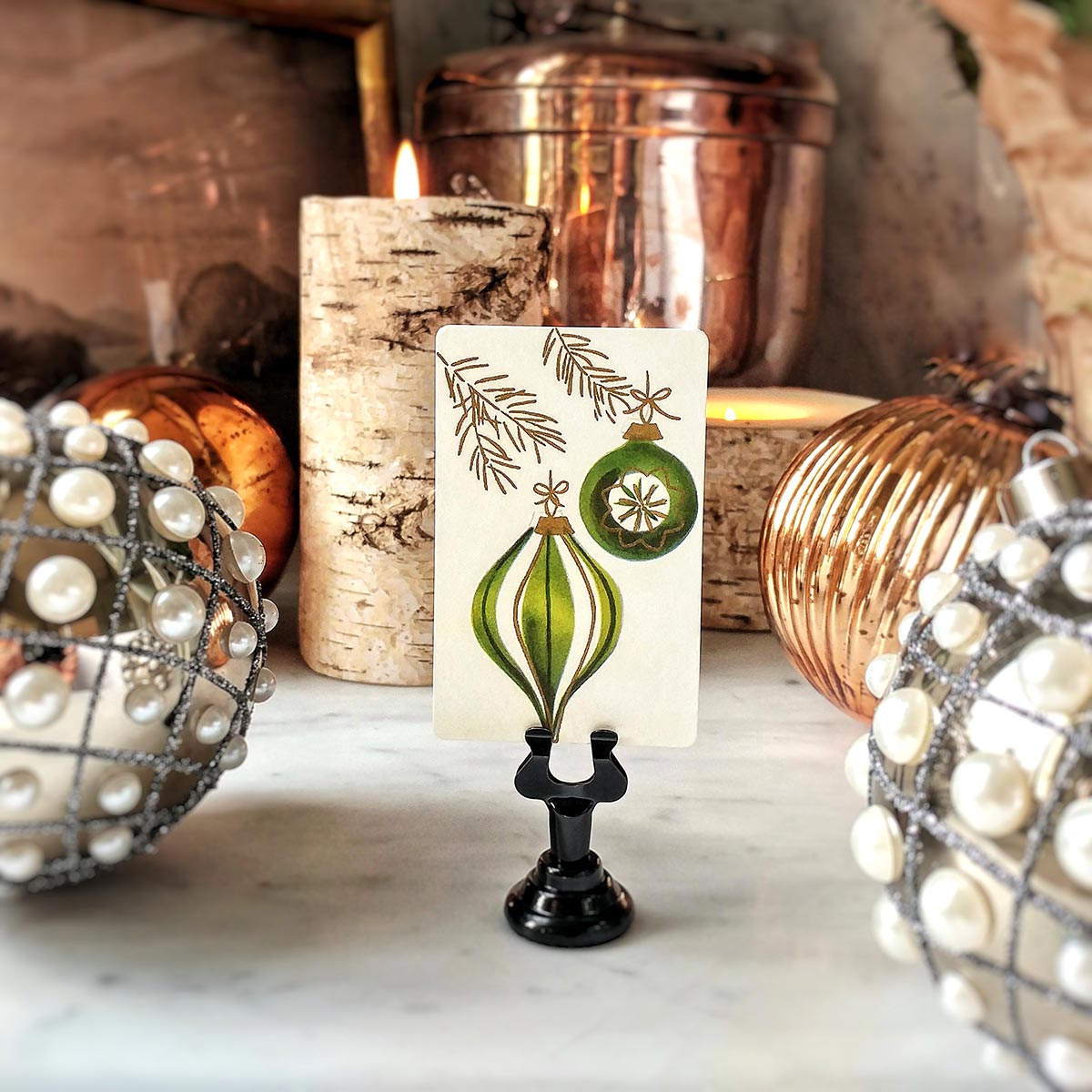 Mid-Century Baubles- Custom Place Cards